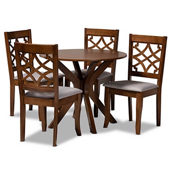 Baxton Studio Elena Dining Table & Chair 5 pc Set
