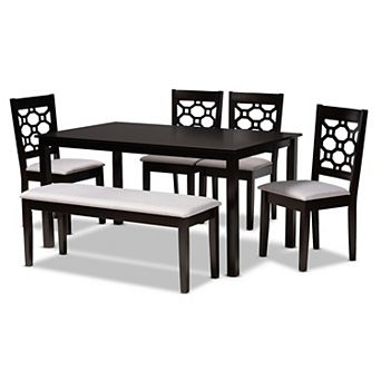 Baxton Studio Gabriel Dining Table & Chair 6 pc Set