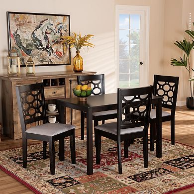 Baxton Studio Henry Dining Table & Chair 5-piece Set