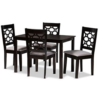 Baxton Studio Henry Dining Table & Chair 5 pc Set