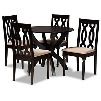 Baxton Studio Mona Dining Table & Chair 5 pc Set
