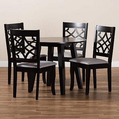 Baxton Studio Mya Dining Table & Chair 5-piece Set