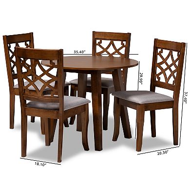 Baxton Studio Mya Dining Table & Chair 5-piece Set