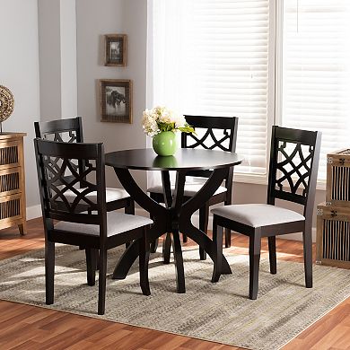 Baxton Studio Sandra Dining Table & Chair 5-piece Set