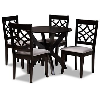 Baxton Studio Sandra Dining Table & Chair 5 pc Set