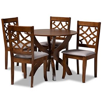 Baxton Studio Sandra Dining Table & Chair 5 pc Set