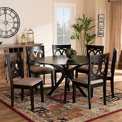 Baxton Studio Sanne Dining Table & Chair 7-piece Set