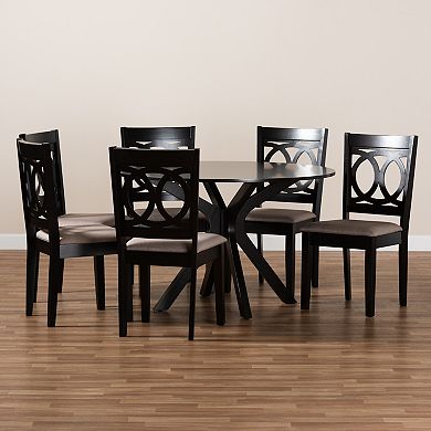 Baxton Studio Sanne Dining Table & Chair 7-piece Set