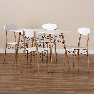 Baxton Studio Wayne Dining Table & Chair 5-piece Set