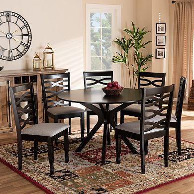 Baxton Studio Mila Dining Table & Chair 7-piece Set