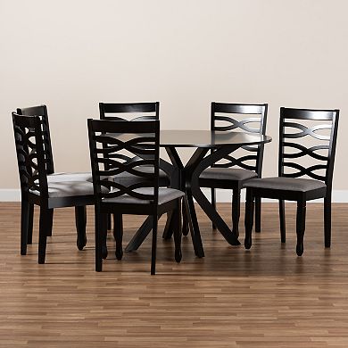 Baxton Studio Mila Dining Table & Chair 7-piece Set