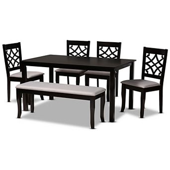 Baxton Studio Dori Dining Table & Chair 6 pc Set