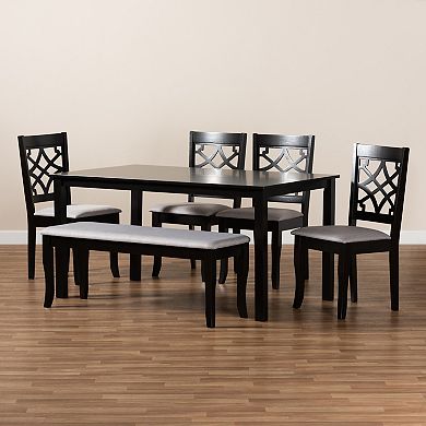 Baxton Studio Dori Dining Table & Chair 6-piece Set