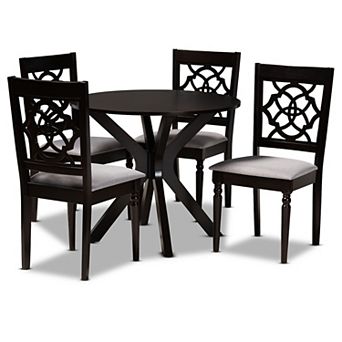 Baxton Studio Sadie Dining Table & Chair 5 pc Set