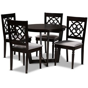 Baxton Studio Valerie Dining Table & Chair 5 pc Set