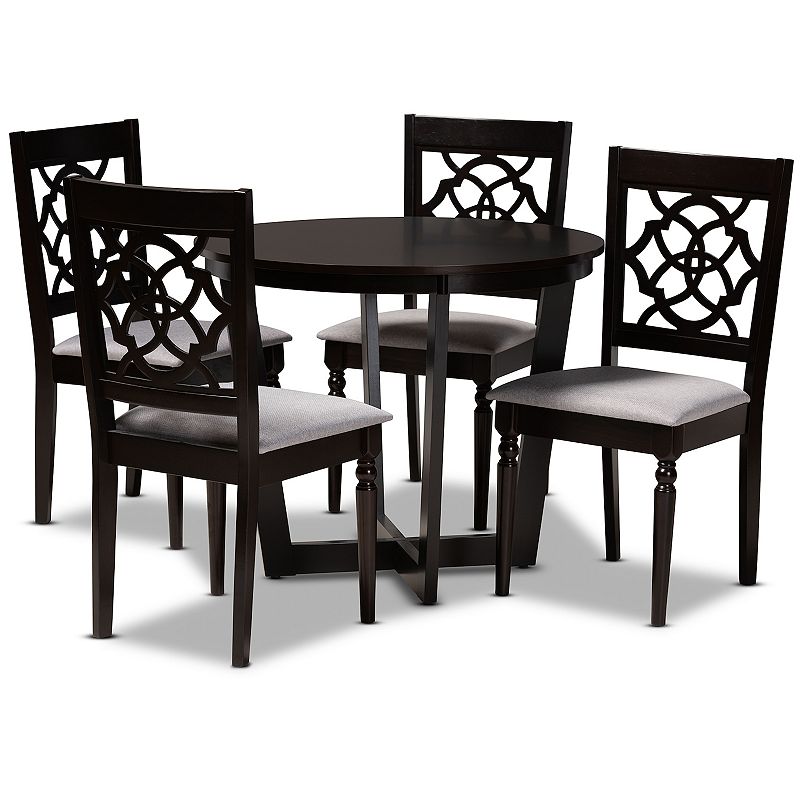 46935174 Baxton Studio Valerie Dining Table & Chair 5-piece sku 46935174