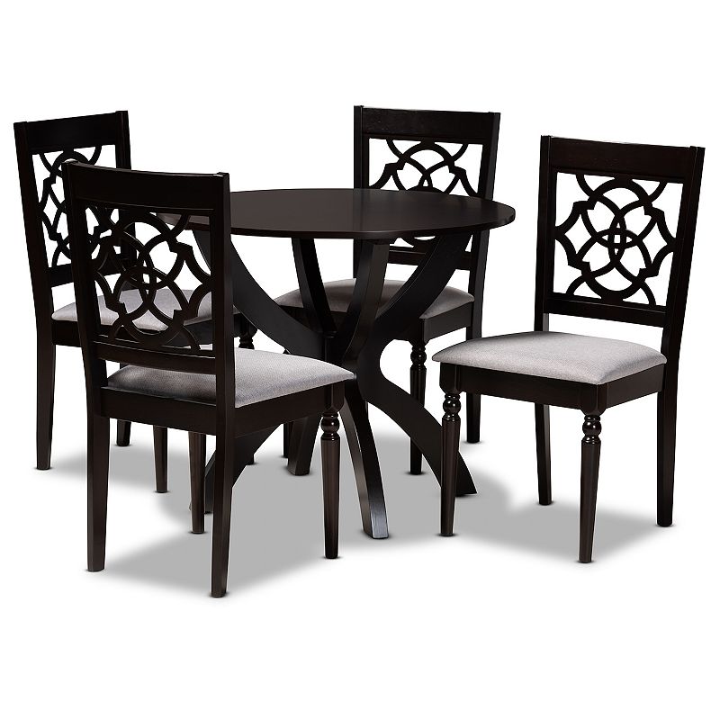 19707303 Baxton Studio Tonia Dining Table & Chair 5-piece S sku 19707303