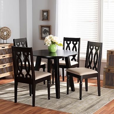 Baxton Studio Heidi Dining Table & Chair 5-piece Set