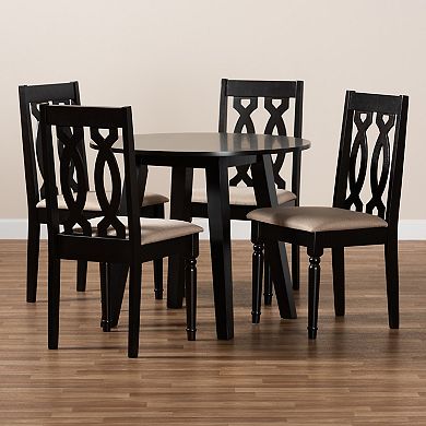 Baxton Studio Heidi Dining Table & Chair 5-piece Set