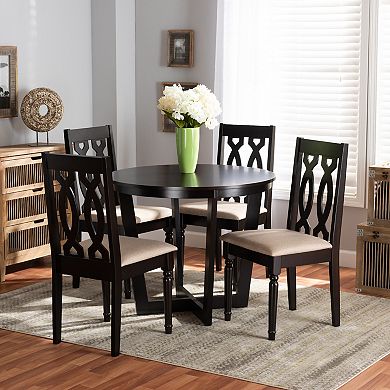 Baxton Studio Julie Dining Table & Chair 5-piece Set