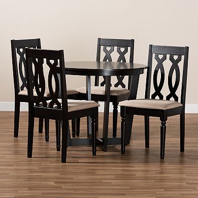 Baxton Studio Julie Dining Table & Chair 5-piece Set