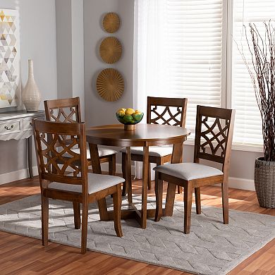 Baxton Studio Tricia Dining Table & Chair 5-piece Set