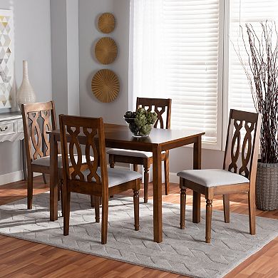 Baxton Studio Kasia Dining Table & Chair 5-piece Set