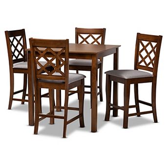 Baxton Studio Alora Pub Table & Chair 5 pc Set
