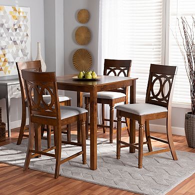 Baxton Studio Verina Pub Table & Chair 5-piece Set