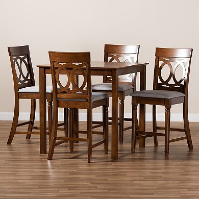 Baxton Studio Verina Pub Table & Chair 5-piece Set