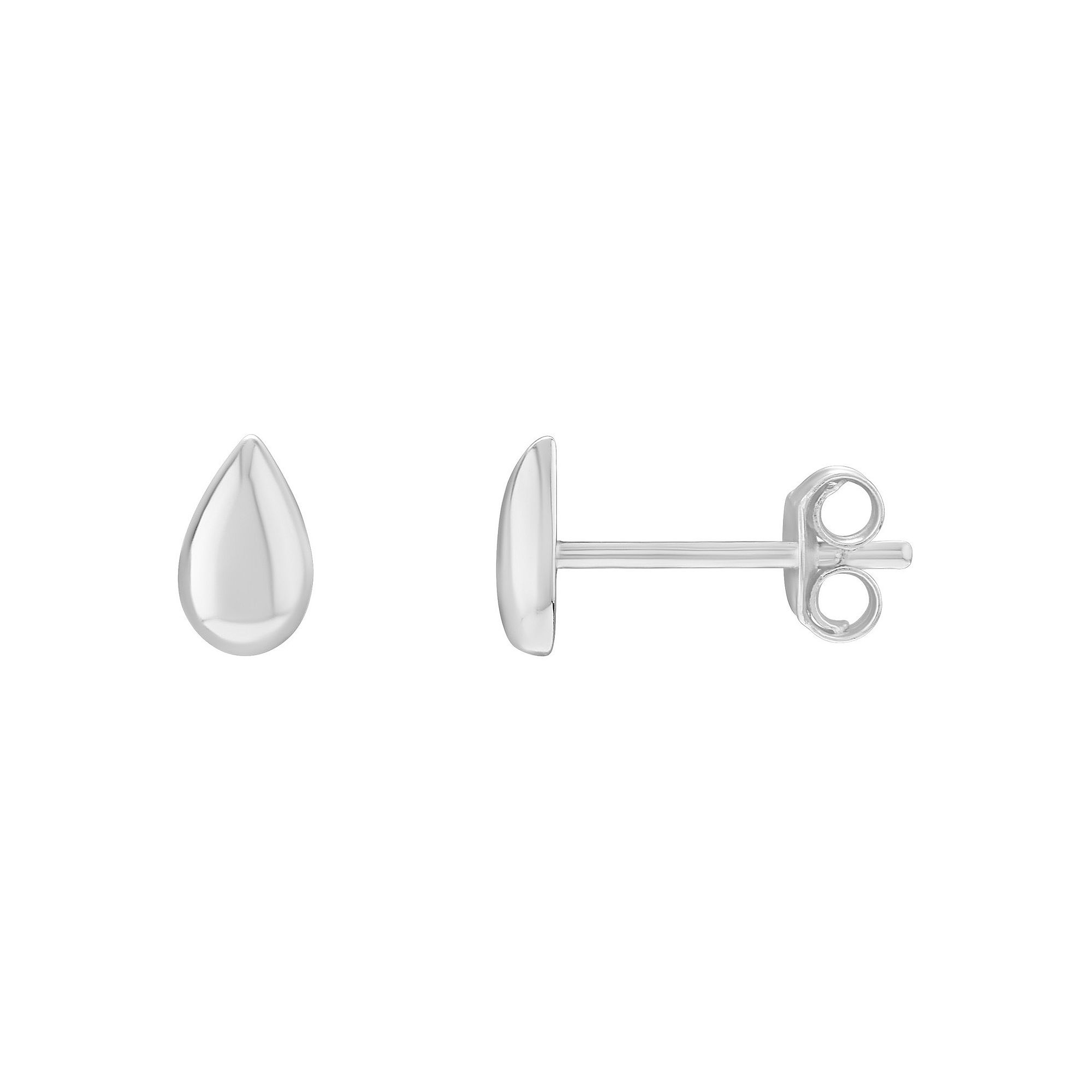 PRIMROSE Sterling Silver Teardrop Stud Earrings, Womens
