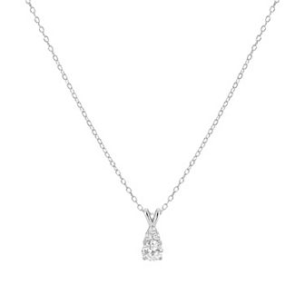 PRIMROSE Sterling Silver Cubic Zirconia Pendant Necklace