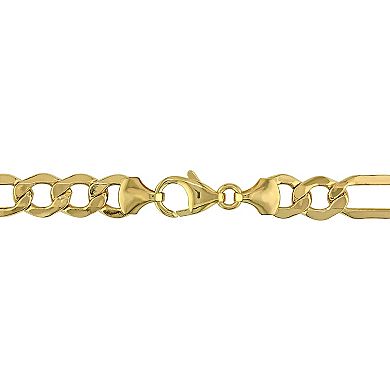 Stella Grace Men's 10k Gold Figaro Link ID Bracelet