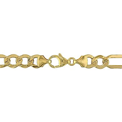 Stella Grace Men's 10k Gold Figaro Link ID Bracelet