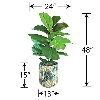 Designs by Lauren Artificial 48-in. Deluxe Fig Bush Floor Decor