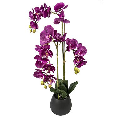 Designs by Lauren 32-in. Artificial Fuchsia Orchid Floor Decor