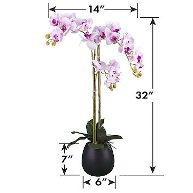 Designs by Lauren 32-in. Pink Artificial Orchid Floor Decor