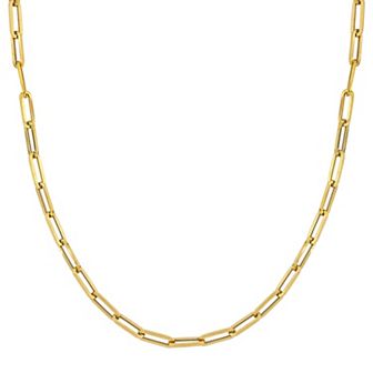 Stella Grace Men's 14k Gold Oval Link Chain Necklace