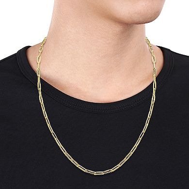Stella Grace Men's 14k Gold Oval Link Chain Necklace