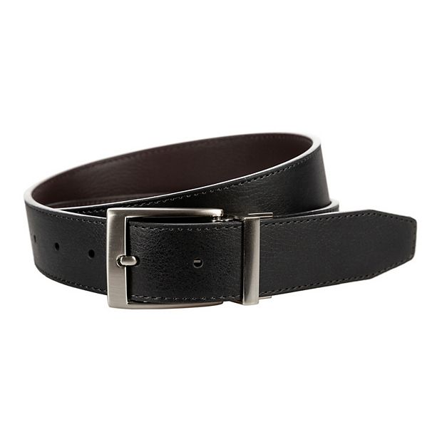 Men's Nike Black & White Stitched Reversible Leather Belt