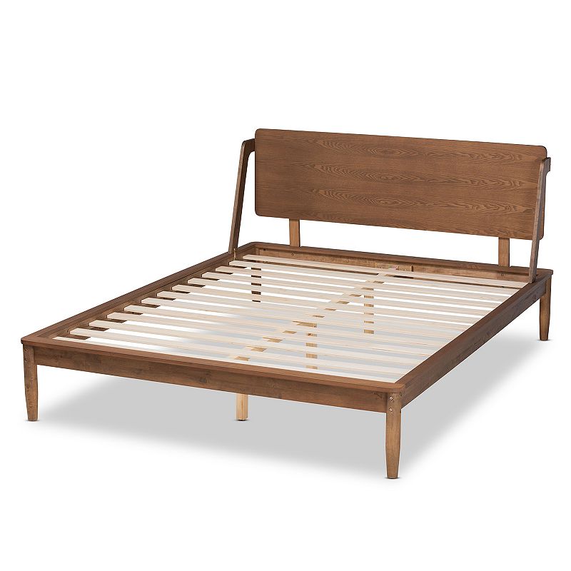 Baxton Studio Sadler Platform Bed, Brown, Full