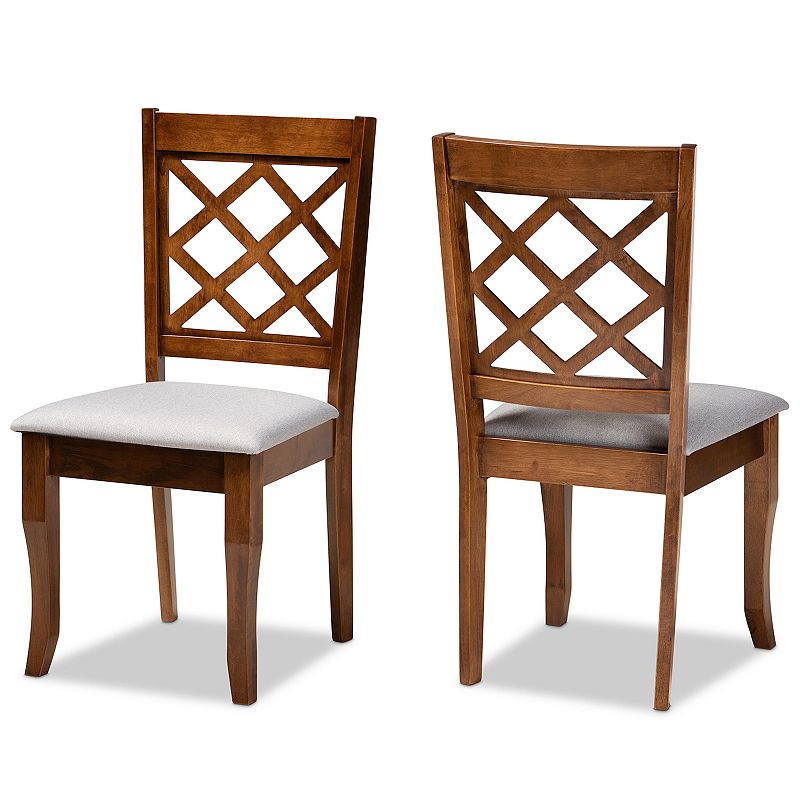Baxton Studio Verner Dining Chair 2-piece Set, Grey