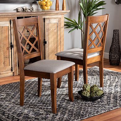 Baxton Studio Verner Dining Chair 2-piece Set