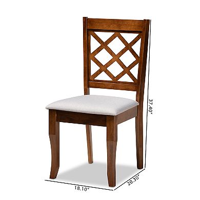 Baxton Studio Verner Dining Chair 2-piece Set