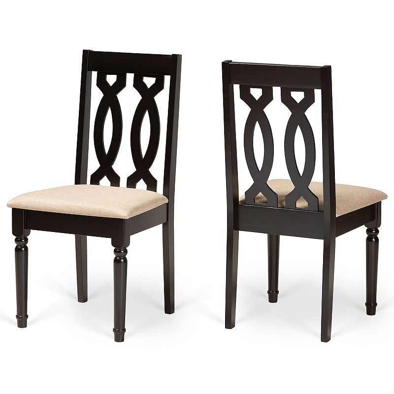 Baxton Studio Cherese Dining Chair 2-piece Set, Brown