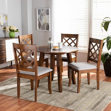 Baxton Studio Adara Dining Table & Chair 4-piece Set