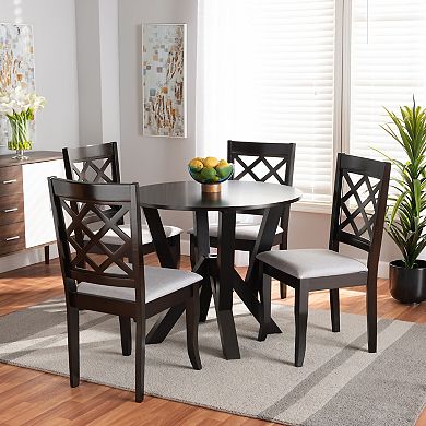 Baxton Studio Adina Dining Table & Chair 5-piece Set