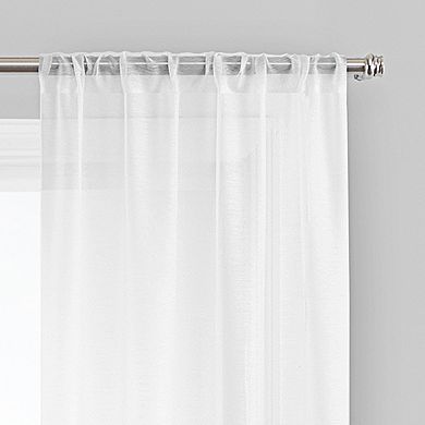 Vue Textured Voile Sheer Two Window Curtain Panels