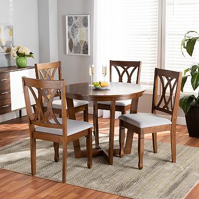 Baxton Studio Aggie Dining Table & Chair 5-piece Set