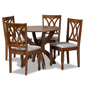 Baxton Studio April Dining Table & Chair 5 pc Set